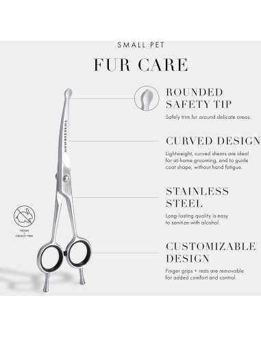 Tijeras de Aseo para Mascotas Tweezerman 18 cm Curvadas