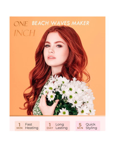 Plancha de Rizar WEEYUM 1 Pulgada Cerámica Doble Voltaje 2