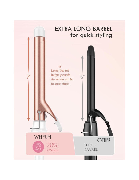 Plancha de Rizar WEEYUM 1 Pulgada Cerámica Doble Voltaje