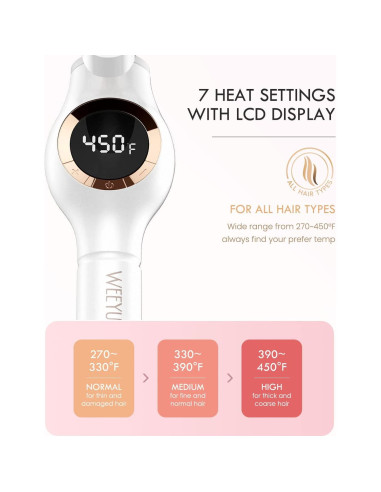 Plancha de Rizar WEEYUM 1 Pulgada Cerámica Doble Voltaje