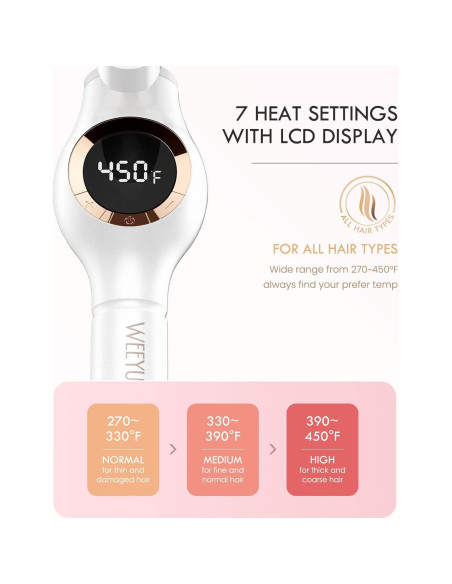 Plancha de Rizar WEEYUM 1 Pulgada Cerámica Doble Voltaje