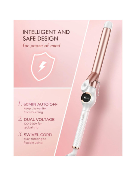 Plancha de Rizar WEEYUM 1 Pulgada Cerámica Doble Voltaje