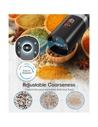 Juego de Molinillos Eléctricos de Sal y Pimienta COSYAIREY 2Pack
