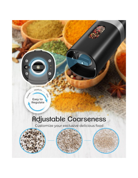 Juego de Molinillos Eléctricos de Sal y Pimienta COSYAIREY 2Pack