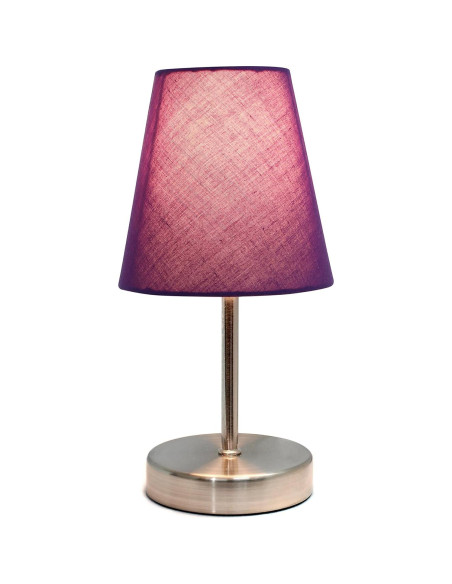 Lámpara de mesa mini Simple Designs LT2013-PRP púrpura (paquete de 2)