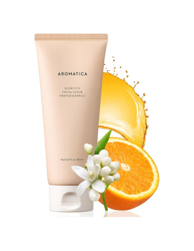 Exfoliante Facial AROMATICA Glow Vita Naranja 150 ml - Suave con Vitamina C