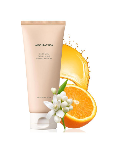 Exfoliante Facial AROMATICA Glow Vita Naranja 150 ml - Suave con Vitamina C