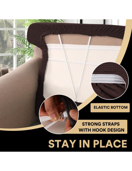 Funda de Cojín PrinceDeco Stretch T Marrón 81-102 cm