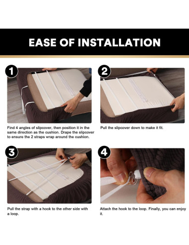 Funda de Cojín PrinceDeco Stretch T Marrón 81-102 cm