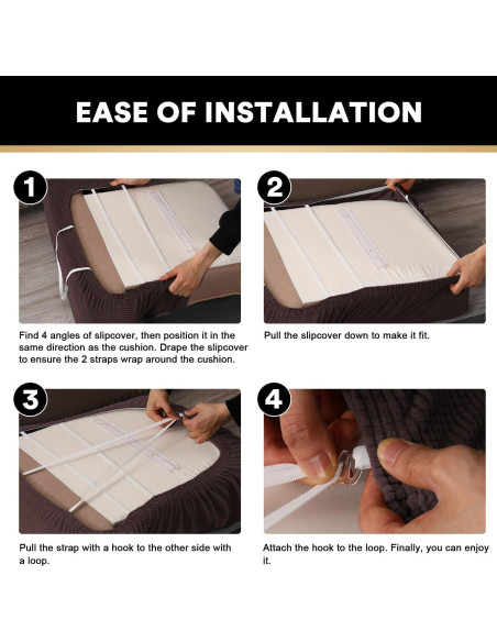 Funda de Cojín PrinceDeco Stretch T Marrón 81-102 cm