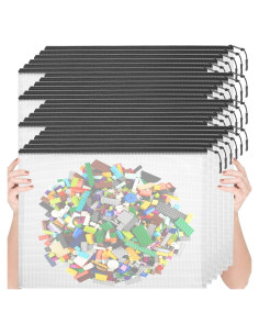 24 Bolsas de Cremallera de Malla A3 YOPCDJ 43x30 cm Negro