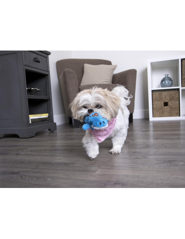 Juguete para Perros goDog Gator Mini Azul con Squeaker