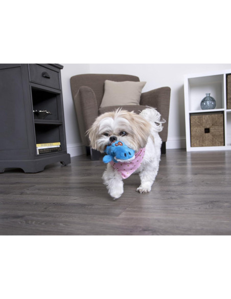 Juguete para Perros goDog Gator Mini Azul con Squeaker