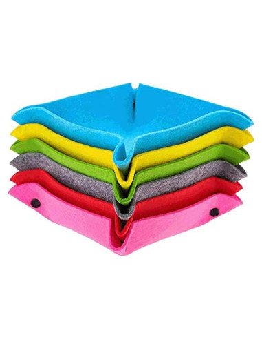 Bandeja de Valet Plegable de Fieltro OliviaLiving - 6 Unidades Multicolor