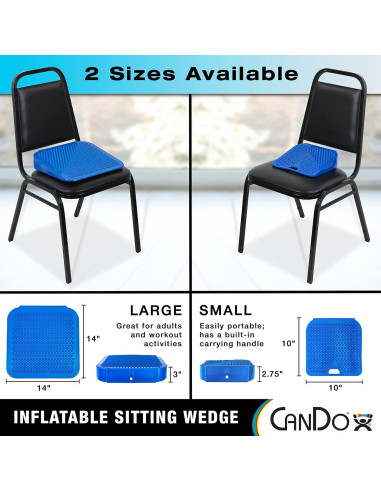 Cojín de Cuña Activo CanDo 35.56 cm para Postura y Alivio