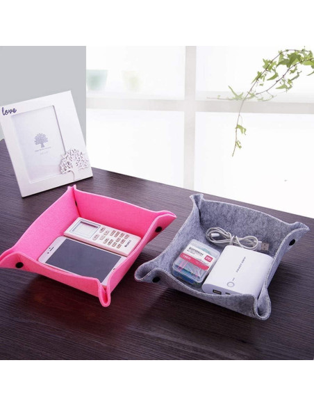 Bandeja de Valet Plegable de Fieltro OliviaLiving - 6 Unidades Multicolor