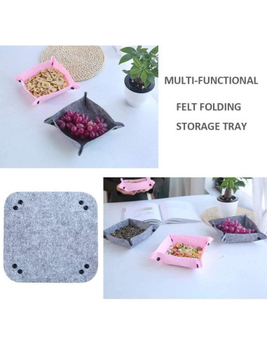Bandeja de Valet Plegable de Fieltro OliviaLiving - 6 Unidades Multicolor