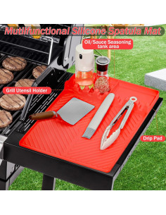 Alfombrilla de Silicona para Parrilla Blackstone 40.6x29.5cm Roja 2