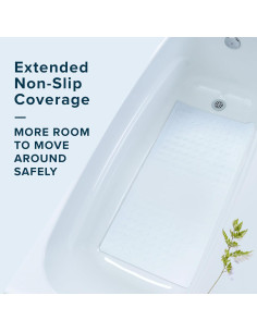 Tapete de Baño Antideslizante SlipX Solutions Blanco 45.72x91.44 cm 2