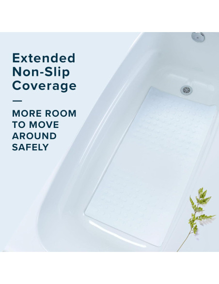 Tapete de Baño Antideslizante SlipX Solutions Blanco 45.72x91.44 cm