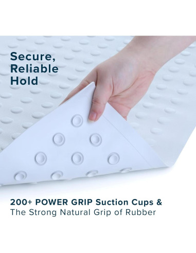 Tapete de Baño Antideslizante SlipX Solutions Blanco 45.72x91.44 cm