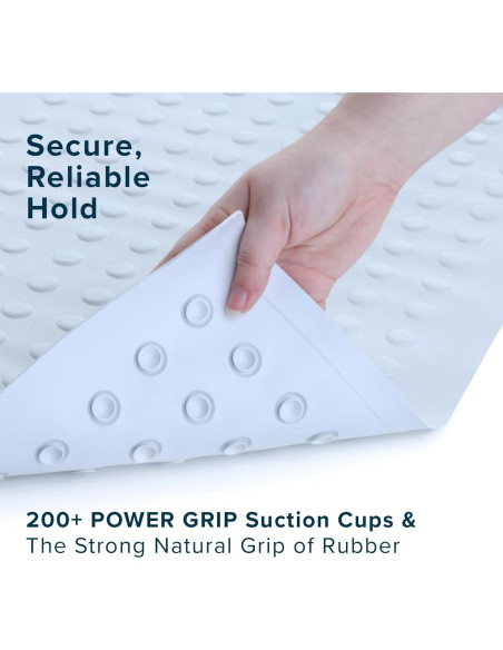 Tapete de Baño Antideslizante SlipX Solutions Blanco 45.72x91.44 cm