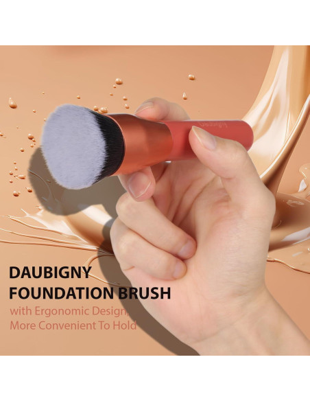 Brocha de Fundación Daubigny 3.3 cm Rojo - Maquillaje Premium