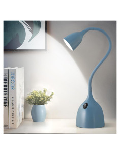 Lámpara de Escritorio LED EJIAXIN Gooseneck Azul 50cm