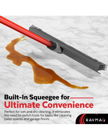 Escoba de Silicona 2-en-1 Ravmag con Raspador Integrado