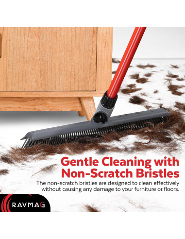 Escoba de Silicona 2-en-1 Ravmag con Raspador Integrado