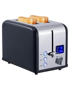 Tostadora CUSIMAX de 2 Rebanadas Acero Inoxidable LED 6 Niveles