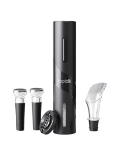 Abridor de Vino Eléctrico Exptolii con Cortador y Aerador