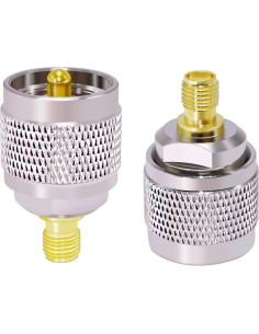 Adaptador Coaxial SMA Femenino a UHF Masculino 2PCS 2