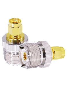 Adaptador Coaxial UHF a SMA CNARIO 2PCS - Baja Pérdida