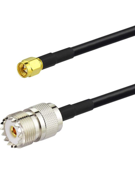 Adaptador Antena Radioaficionado Bingfu SMA Macho a UHF 1m