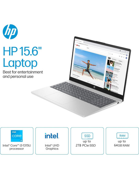 Computadora portátil HP 15.6" táctil, 16GB RAM, 512GB SSD