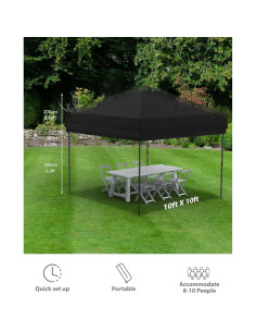 Carpa Plegable GAOMON 3.05m x 3.05m Impermeable UV 2