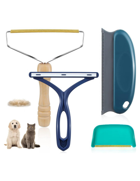 Removedor de Pelo de Mascota AXLUNAR - Paquete de 4 Herramientas