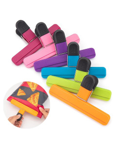6 Clips Grandes para Bolsas de Alimentos EWOID Multicolor