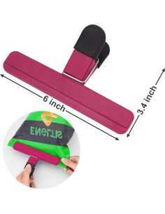 6 Clips Grandes para Bolsas de Alimentos EWOID Multicolor 2