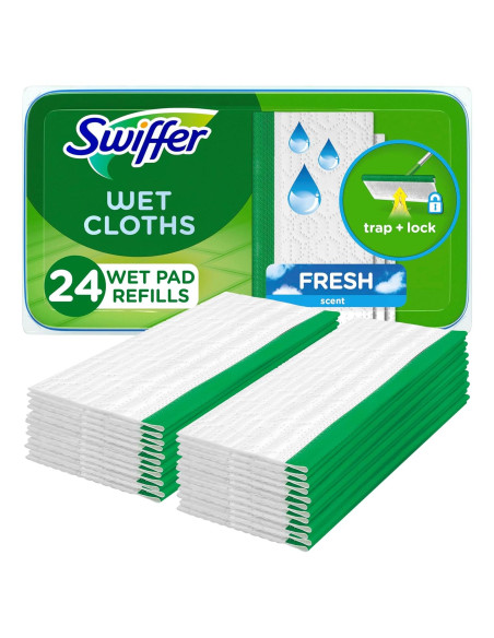 Paños de Limpieza Húmedos Swiffer Sweeper 24 Unidades