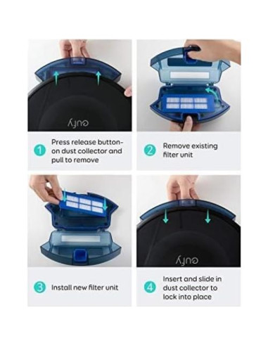 Juego de Filtros HEPA eufy para RoboVac G10, G20, G30 y más