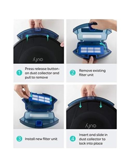 Juego de Filtros HEPA eufy para RoboVac G10, G20, G30 y más