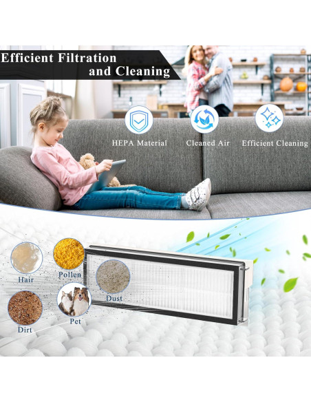 Filtro HEPA Soniicmomo Compatible con Roborock Qrevo - Paquete de 6