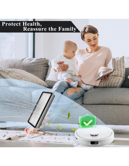 Filtro HEPA Soniicmomo Compatible con Roborock Qrevo - Paquete de 6