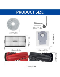 Kit de Accesorios 18 Piezas JYAILIFES para Roborock S10R 2