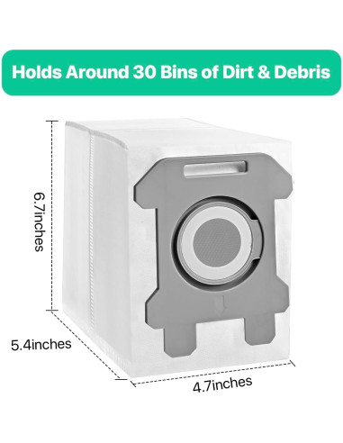 Paquete de 8 Bolsas de Reemplazo NautDuty para Aspiradoras iR