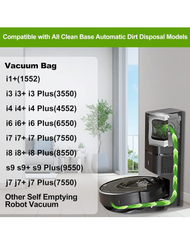 Paquete de 8 Bolsas de Reemplazo NautDuty para Aspiradoras iR