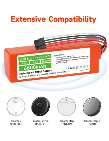 Batería de Reemplazo 14.4V Palogreen 6800mAh para Xiaomi