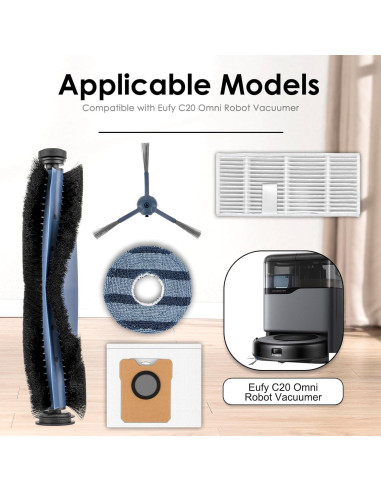 Kit de Accesorios para Aspiradora Eufy C20 Omni - 20 Piezas